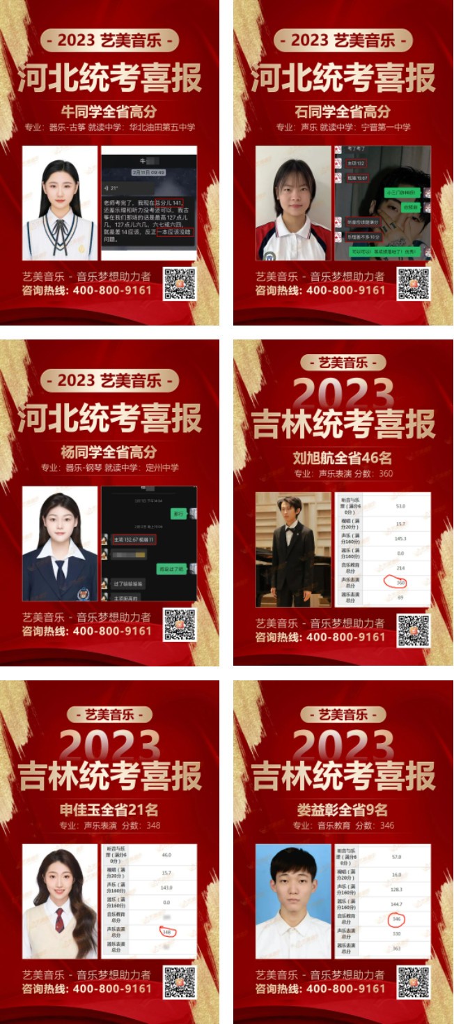 辉煌佳绩！艺美2023届成绩再创辉煌！来艺美，一定上知名院校！