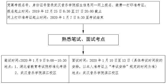 2020年湖北省音乐学类统考报考须知