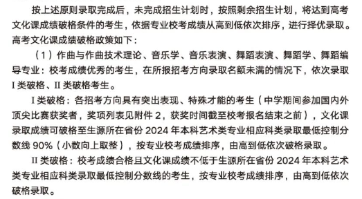 最全汇总！11大音乐学院2024年招生文化专业录取要求！