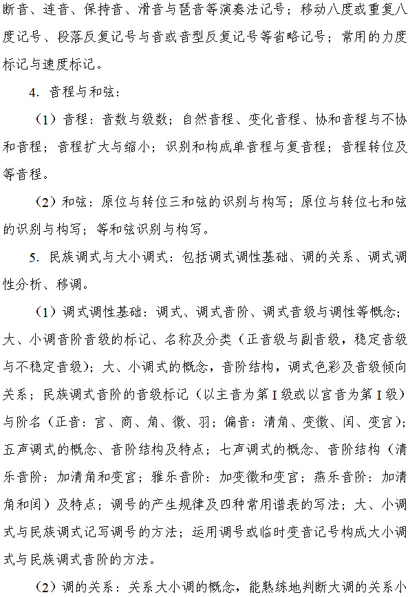 2025年湖南省艺术类统考音乐专业考试内容和要求发布