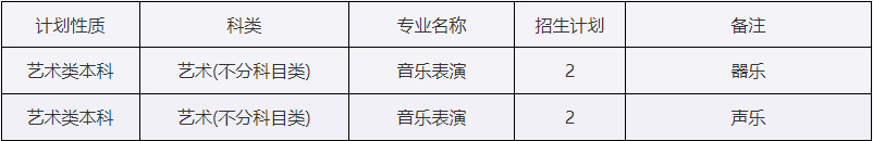 2024年西安外事学院音乐类专业招生计划