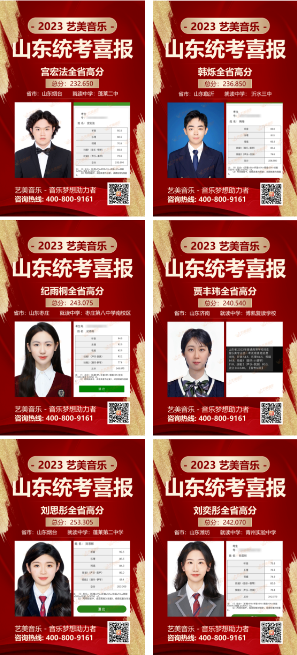 【音乐统考喜报】全省16！艺美复读学子超越90%！23云南学子战绩绝佳！