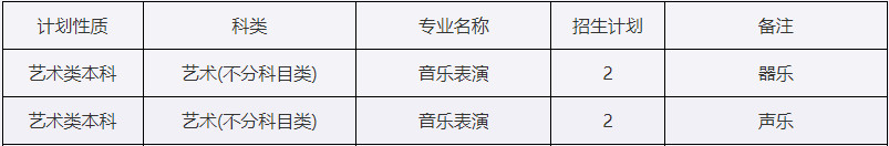 2024年西安外事学院音乐类专业招生计划